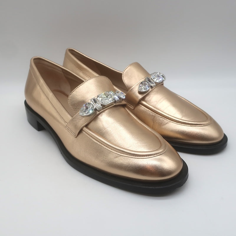 Stuart Weitzman Palmer Crystal-Embellished Loafers 