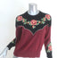 THE GREAT Heirloom Rose Western Pullover Sweater Wine Wool-Blend Size 0
