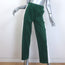THE GREAT Side-Stripe Track Pants Clover Green & White Size 0