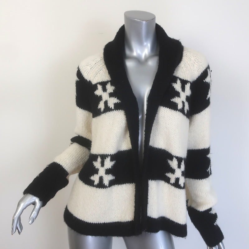 THE GREAT Starflower Intarsia Striped Cardigan