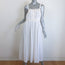 THE GREAT The Cachet Eyelet Lace-Trimmed Midi Dress White Cotton Size 0