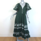 THE GREAT The Iris Embroidered Midi Dress 