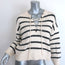 THE GREAT The Sea Stripe Lace-Up Pullover Sweater Cream/Black Cotton Size 1