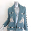THE GREAT The Stable Lodge Cardigan Blue Alpaca-Blend Size 0