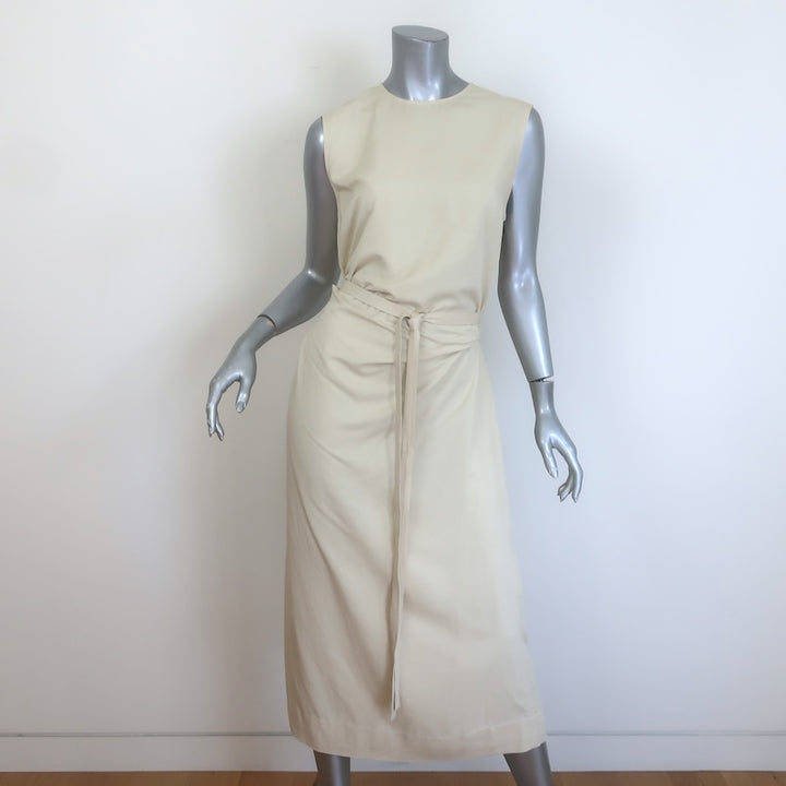 TOTEME Fluid Tie-Waist Maxi Dress Ecru 