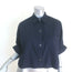 TWP Next Ex Cropped Button Down Shirt Black Cotton Size Extra Small/Small