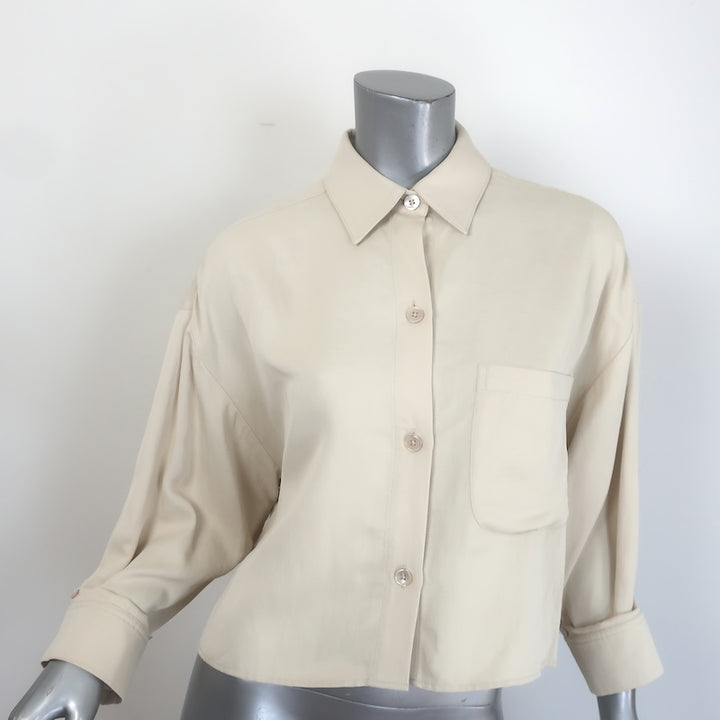 TWP Soon To Be Ex Cropped Shirt Beige 