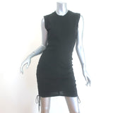 T by Alexander Wang High Twist Side-Tie Mini Dress Black Size Extra Small NEW
