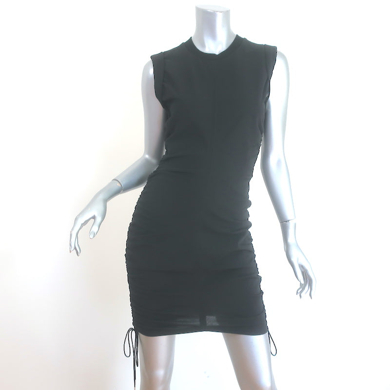 T by Alexander Wang High Twist Side-Tie Mini Dress Black Size Extra Small NEW