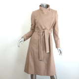Ted Baker Rose Midi Wrap Coat Camel Wool-Cashmere Size 1 NEW