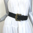 Temperley Wide Waist Belt Black Velvet Size Small