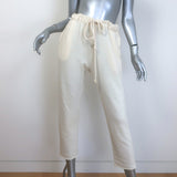 The Elder Statesman Cashmere Cropped Raw Edge Sweatpants 