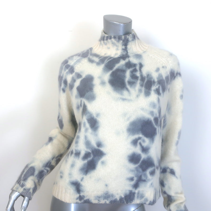 The Elder Statesman Tie Dye Cashmere Mock Neck Sweater 