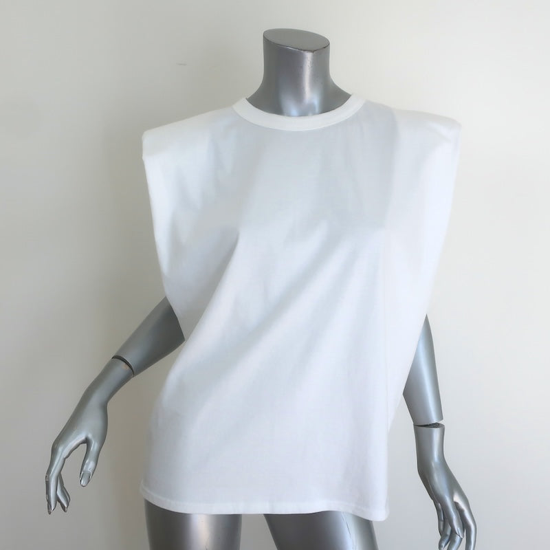 The Frankie Shop Eva Padded Shoulder Muscle T-Shirt 