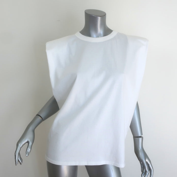 The Frankie Shop Eva Padded Shoulder Muscle T-Shirt 