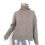 The Frankie Shop Open-Back Turtleneck Sweater Taupe Wool-Blend One Size