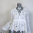 The Kooples Broderie Anglaise Tie-Neck Blouse White Size 3 Long Sleeve Top