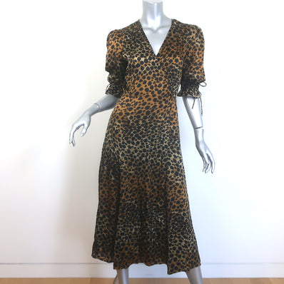 The Kooples Fire Flowers Leopard Print Silk 