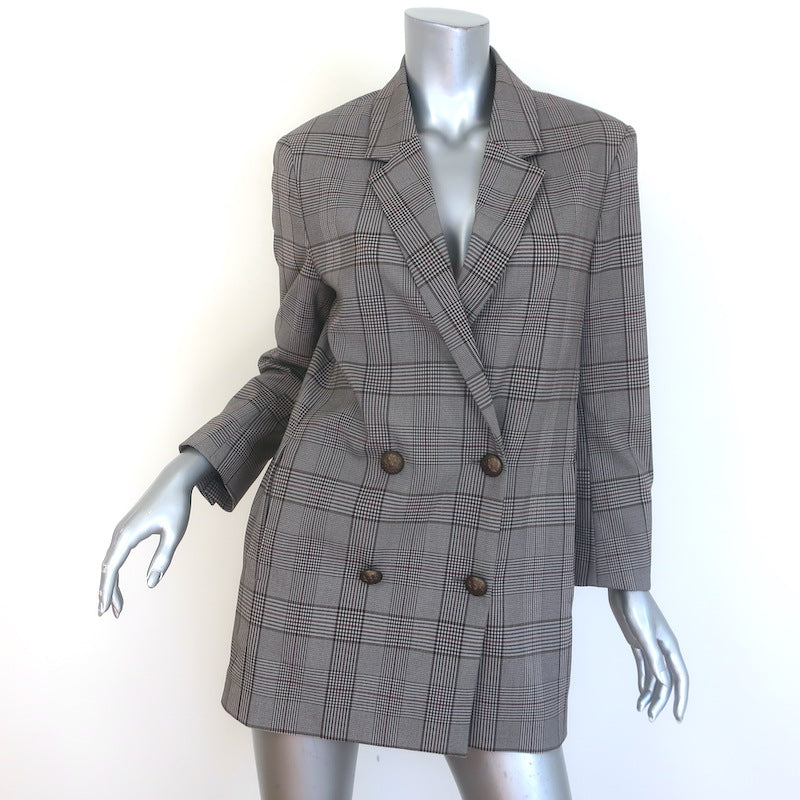 The Kooples Oversized Double Breasted Glen Check