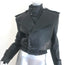 The Mannei Arezzo Cropped Leather Jacket Black Size 34