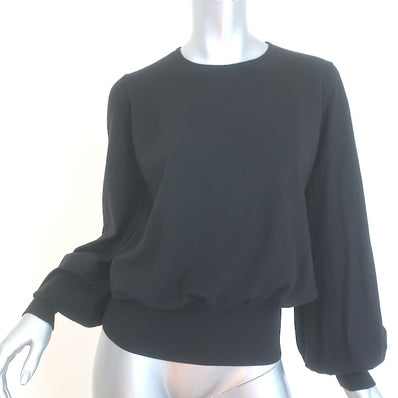 The Row Balloon Sleeve Sweater Black Wool-Cashmere Size Small