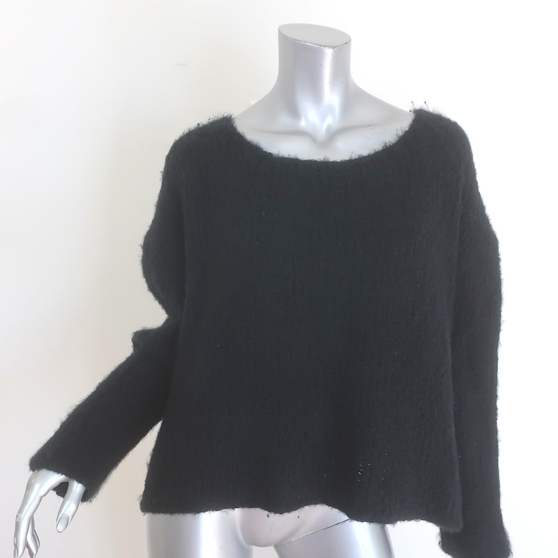 The Row Cashmere Boucle Knit Sweater Black Size Small