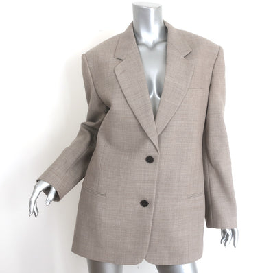 The Row Marina Jacket Taupe Virgin Wool Size Small