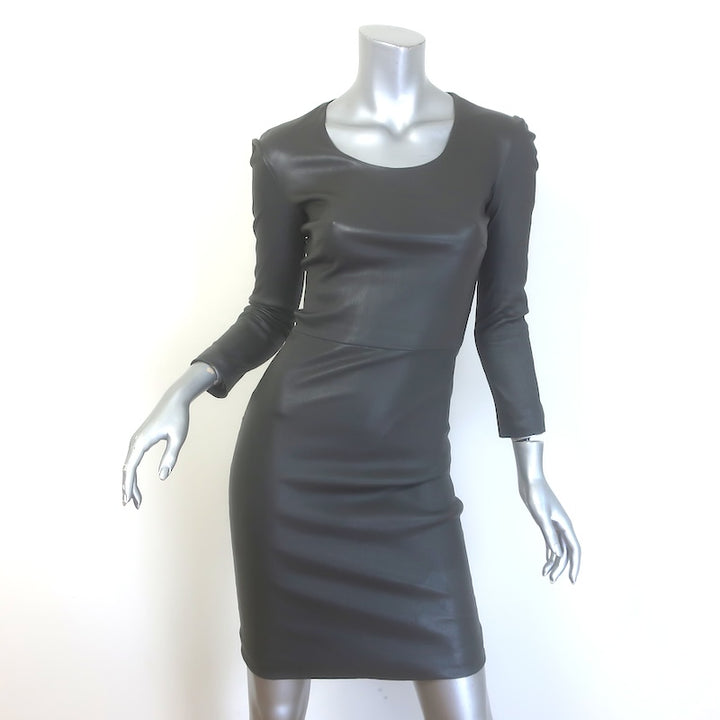 The Row Stretch Leather Mini Dress Gray Size 0