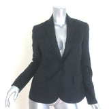 Theory Gabe Blazer Black Stretch Wool Size 4 One-Button Jacket