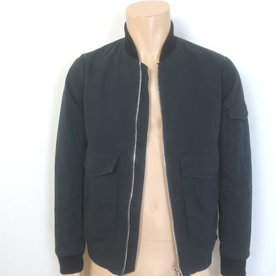 Theory Kerby Canvas Bomber Jacket Black