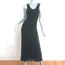 Theory Pleated Midi Tank Dress Black Stretch Knit Size Small