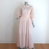 Thierry Colson Zoe button-up floral maxi dress in orange and white, authentic pre-owned, gently worn