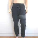 Thom Browne 4-Bar Waffle Knit Joggers Charcoal Cotton Size 3