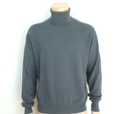 Tom Ford Turtleneck Sweater Teal Silk-Wool Size 54