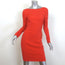 Tom Ford Zipped Open-Back Dress Persimmon Stretch Silk Crepe Size 38