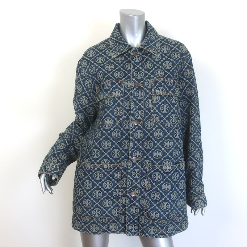 Tory Burch Denim Cargo Barn Jacket 
