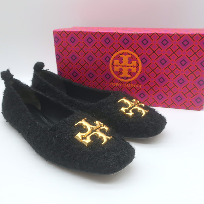 Tory Burch Eleanor Logo Boucle Ballet Flats