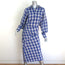 Tory Burch Plaid Asymmetric-Draped Midi Shirtdress Blue/Ivory Size 4 NEW