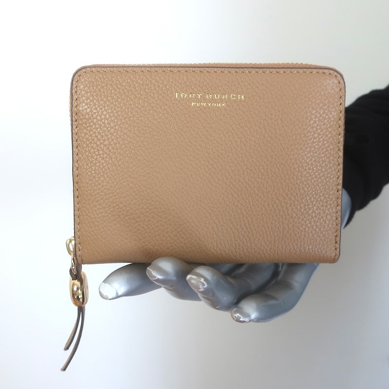 Tory Burch Romy Medium Zip Around Wallet Tiramisu 