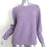 Tory Burch Tory Sport Ribbed Cashmere Crewneck Sweater Lavender Size Medium