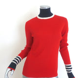Tory Burch Tory Sport Ribbed Turtleneck Sweater Red Merino Wool Size Medium