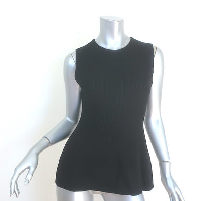Toteme Contour Rib Tank Top Black Knit Size Extra Small