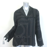 Toteme Monogram Silk PJ Shirt Black Size 32
