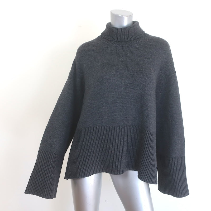 Toteme Open-Side Oversize Turtleneck Sweater 