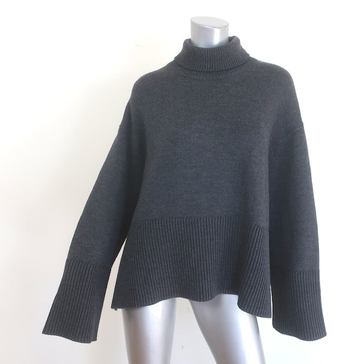 Toteme Open-Side Oversize Turtleneck Sweater 