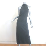 Toteme Ribbed Turtleneck Sleeveless Midi Dress Gray Wool-Blend Size Large