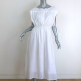 Toteme Sleeveless Cotton Midi Dress White Size 38