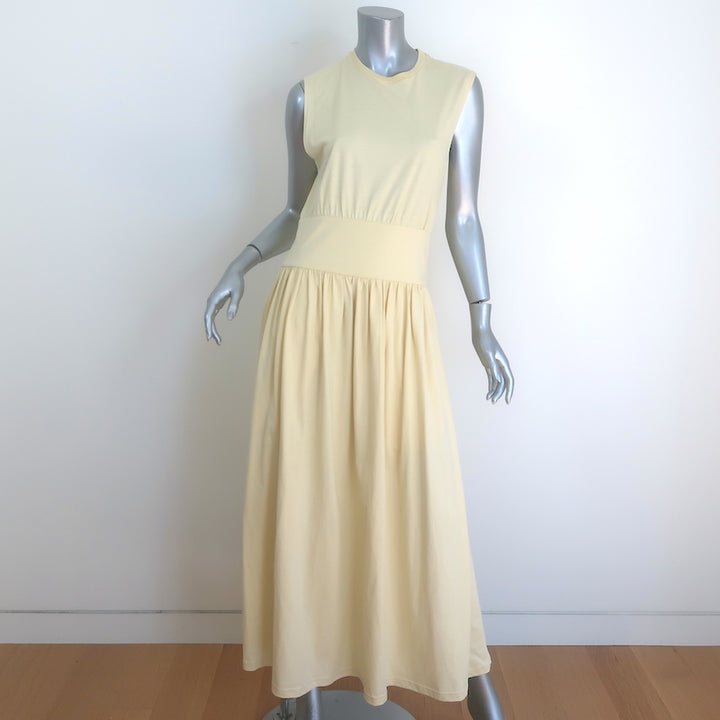 Toteme Sleeveless Cotton Tee Dress Vanilla Jersey Size Medium NEW