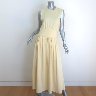 Toteme Sleeveless Cotton Tee Dress Vanilla Jersey Size Medium NEW