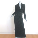 Tove Anna Mary Velvet-Flocked Maxi Dress Black 
